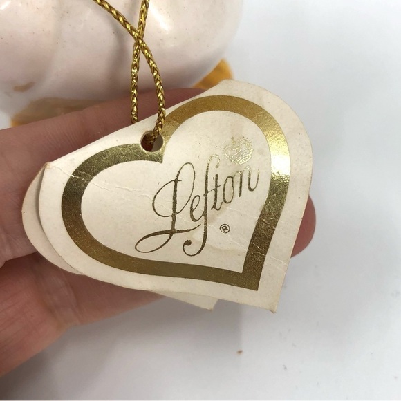 Vintage Lefton Duck Duckling Figurine Flower With Original Tag - Picture 4 of 7